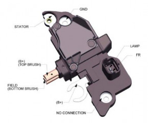 Regler für Lichtmaschinen der 0124525...-Serie Bosch 1986AE0095 F00M141381 F00M144181 F00M145276 F00M145368 F00MA45237 14 Volt Original Bosch